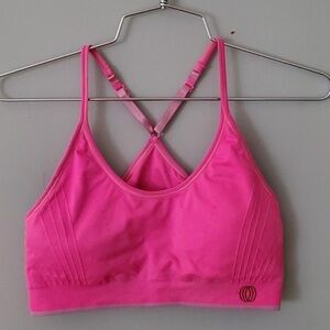 Hot Pink Padded Sports Bra, sz Small